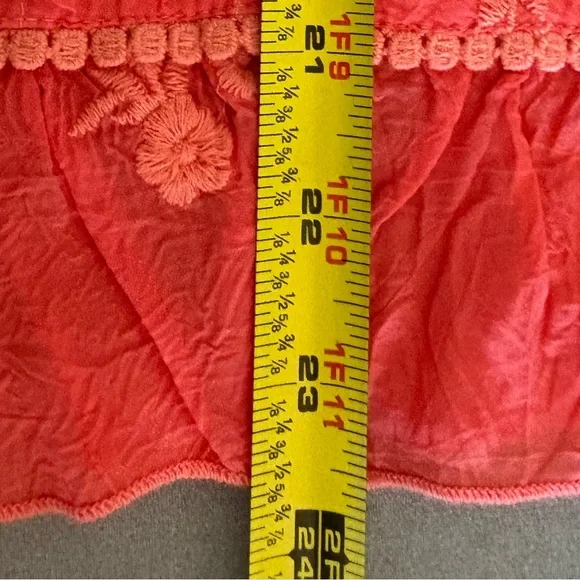 Johnny Was Serene Rider Tangerine Colored Embroidered Blouse Small - Picture 6 of 8